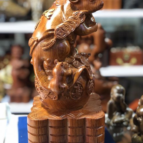 Tượng Gỗ Phong Thủy Lâm Sâm LS674